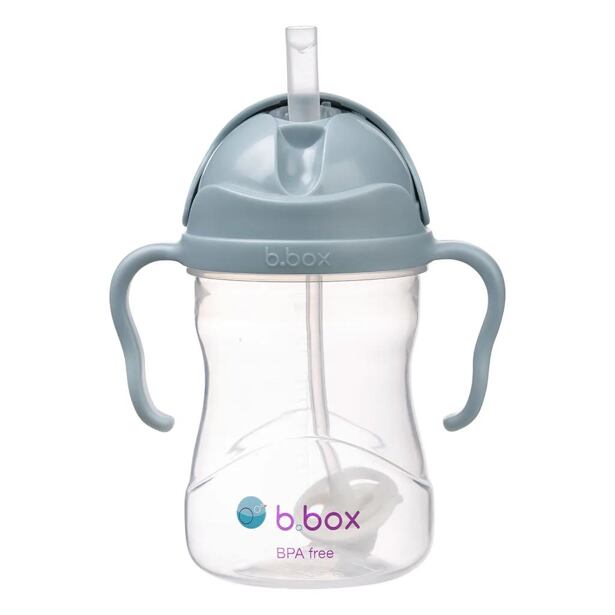 b.box Hrneček s brčkem 240 ml - modrý