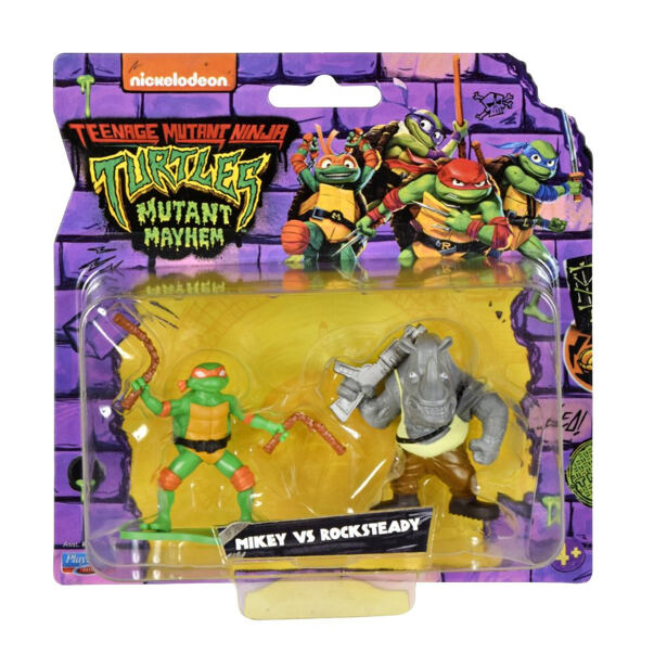 Orbico Teenage Mutant Ninja Turtles - Minifigurky želvy NINJA, 2 ks v balení, Mikey vs Rocksteady