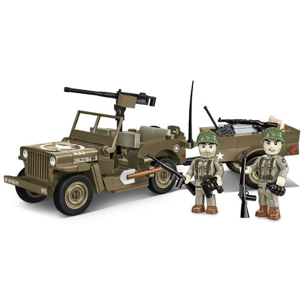 Cobi II WW Willys MB s přívěsem