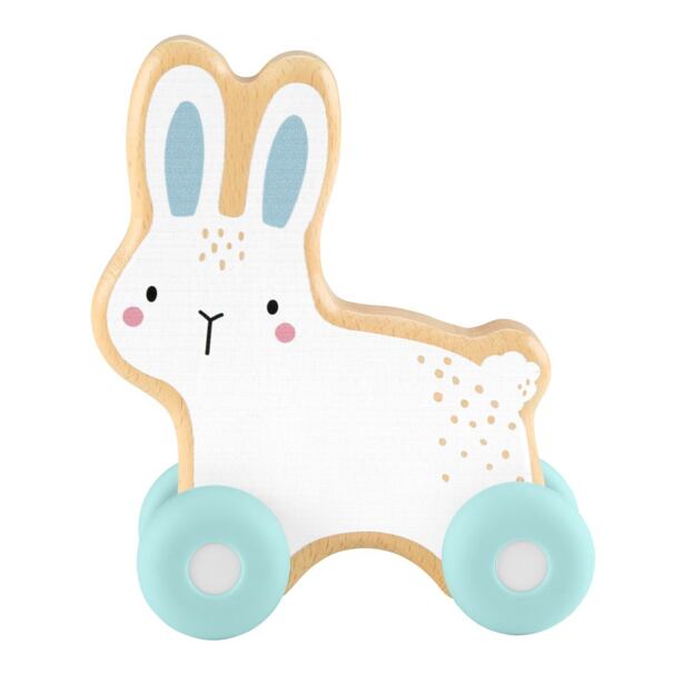 Fisher Price Dřevěný zajíček na kolečkách