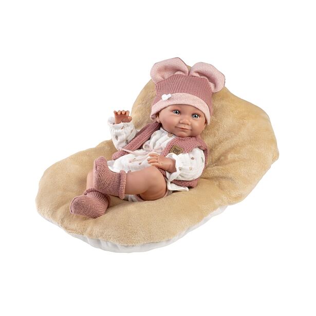 Llorens 73816 NEW BORN holčička, realistická panenka miminko s celovinylovým tělem 40 cm