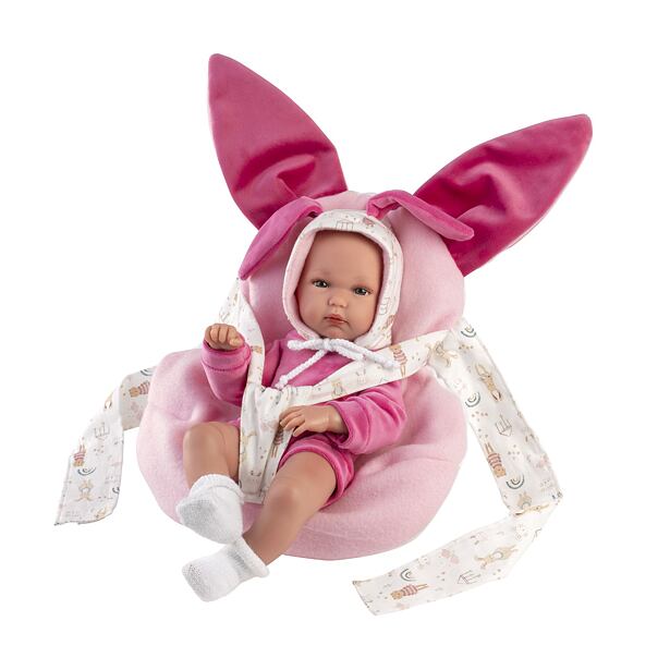 Llorens 63506 NEW BORN holčička, realistická panenka miminko s celovinylovým tělem 35 cm