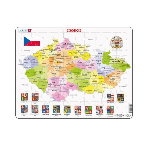 Dino Česká republika kraje EDU Puzzle 70 dílků