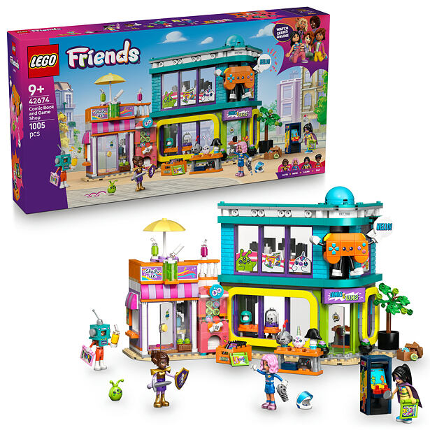 LEGO® Friends 42674 Obchod s komiksy a videohrami