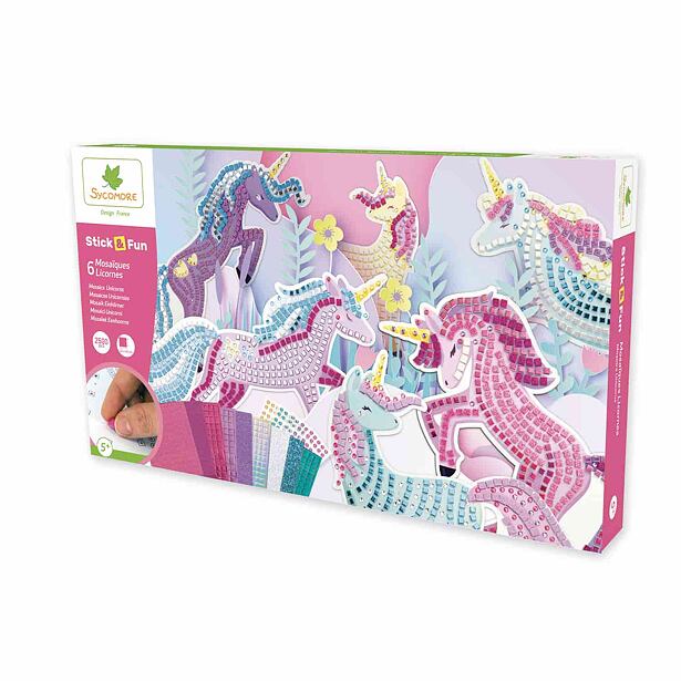 Sycomore Stick & Fun XXL kreativní sada - mozaika - jednorožci