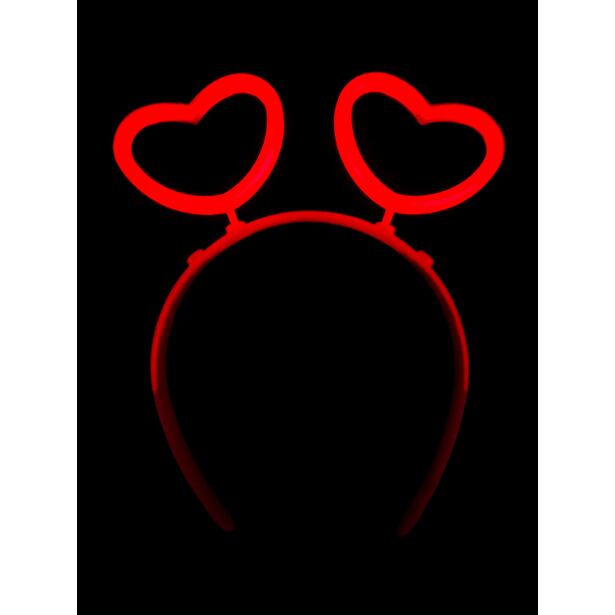 GLUMI Svítící čelenka Srdíčka
