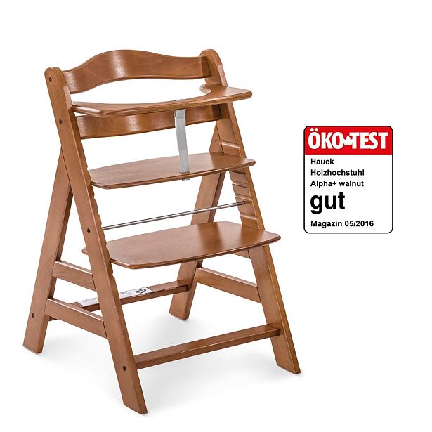 Hauck Alpha+  dřevená židle, walnut