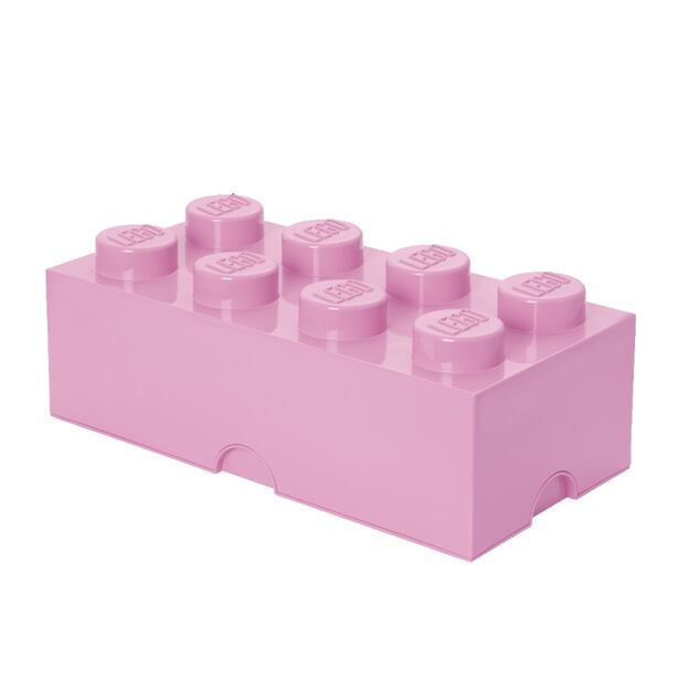 LEGO Úložný box 8 světle růžový