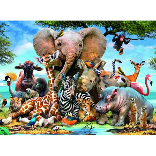 Ravensburger Afričtí přátelé Puzzle 300 dílků