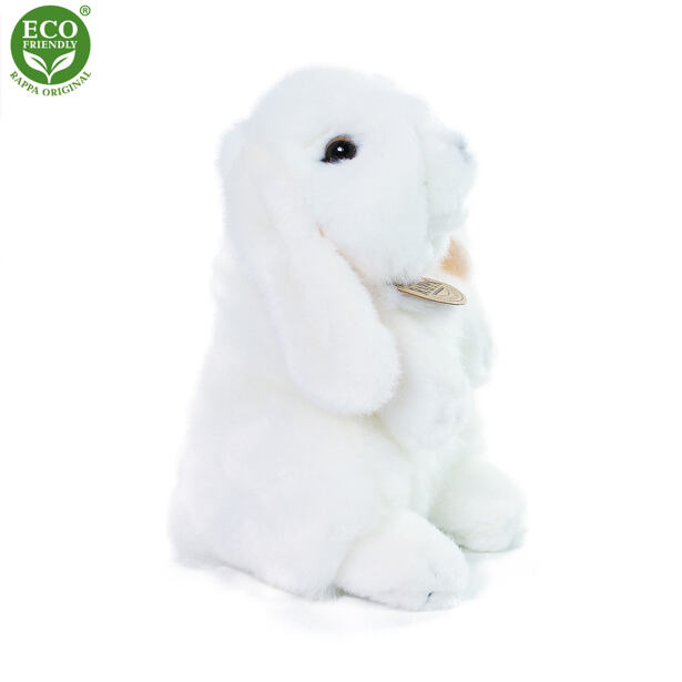 Rappa Plyšový králík bílý stojící 18 cm ECO-FRIENDLY