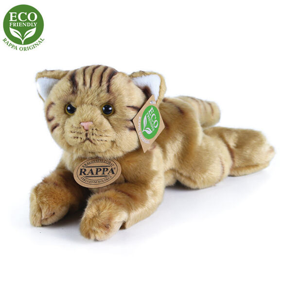 Rappa Plyšová kočka ležící 3 druhy, 25 cm ECO-FRIENDLY