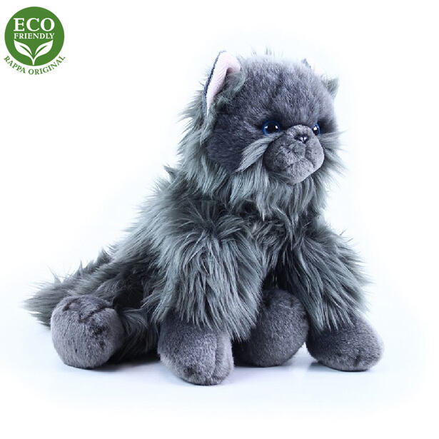 Rappa Plyšová kočka britská sedící, 30 cm, ECO-FRIENDLY