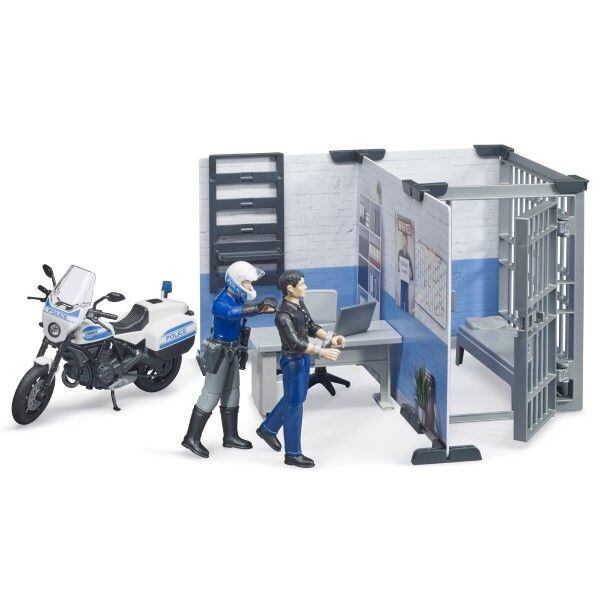 Bruder Policejní stanice + motocykl a figurky