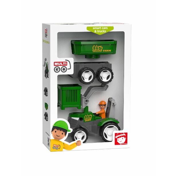 Igráček MultiGO Farm set 2+1 - figurka Igráček farmář s traktorem