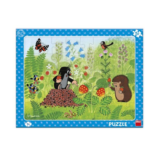 Dino Krtek a jahody 40 dílků deskové Puzzle