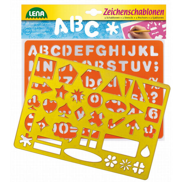 Lena Kreslící šablony symboly, písmena