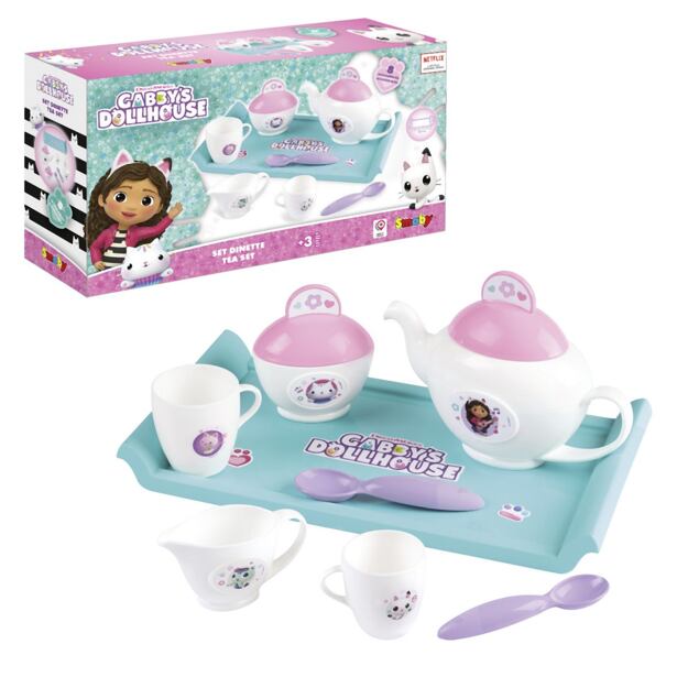 Smoby Gabby's Dollhouse Čajový set s tácem