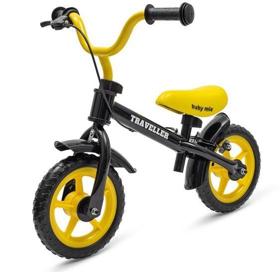 Dětské balanční kolo s brzdou Baby Mix Traveller černé