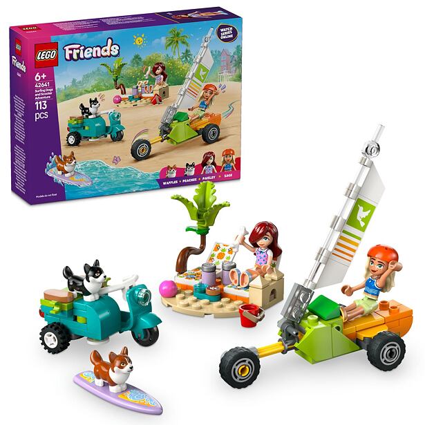 LEGO® Friends 42641 Dobrodružství se surfujícími psy a skútrem