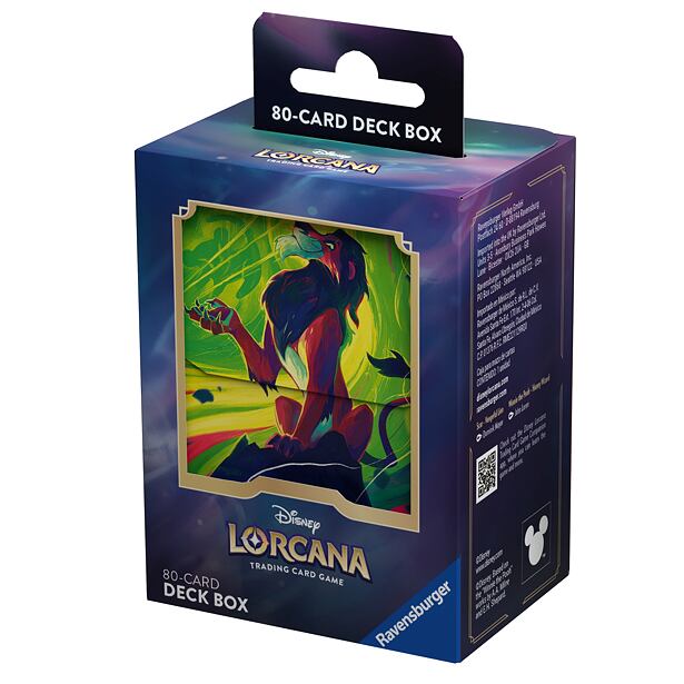 Ravensburger Disney Lorcana: Azurite Sea - Deck Box Scar - Vengeful Lion from The Lion King