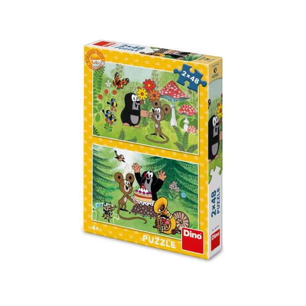 Dino Krtek: Oslava 2x48 dílků Puzzle