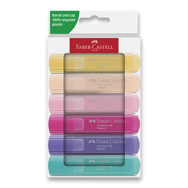FABER-CASTELL Zvýrazňovač Textliner 46 Pastel sada 6 ks