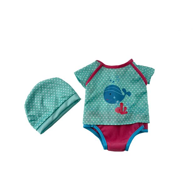PLEJO Oblečení pro panenku 40 - 43 cm, body s čepičkou zelené