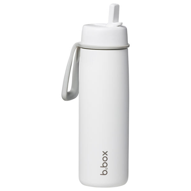b.box Nerezová termolahev s brčkem 690 ml - white out