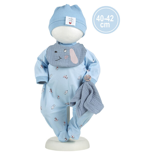 Llorens M741-20 Obleček pro panenku miminko NEW BORN velikosti 40–42 cm s doplňky