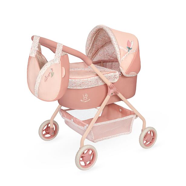 DeCuevas 86074 Můj první kočárek pro panenky s taškou Tulipe 2025 - 56 cm