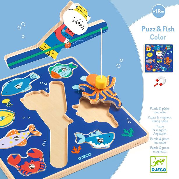 DJECO Vkládací puzzle Rybolov