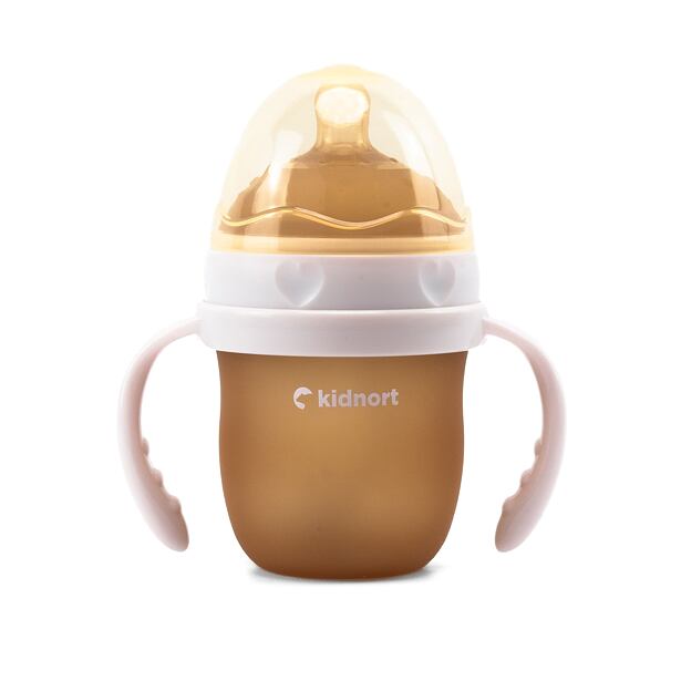 Kidnort Kojenecká lahev pro kojené děti Eple 150ml 0-3m béžová