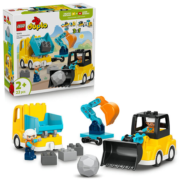 LEGO® DUPLO® 10475 Vozidla na stavbě 3 v 1