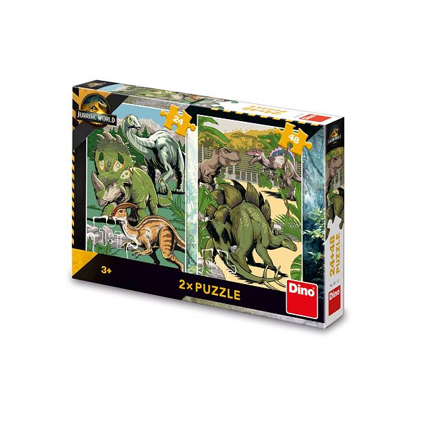 Dino Jurský svět Puzzle 24+48 dílků