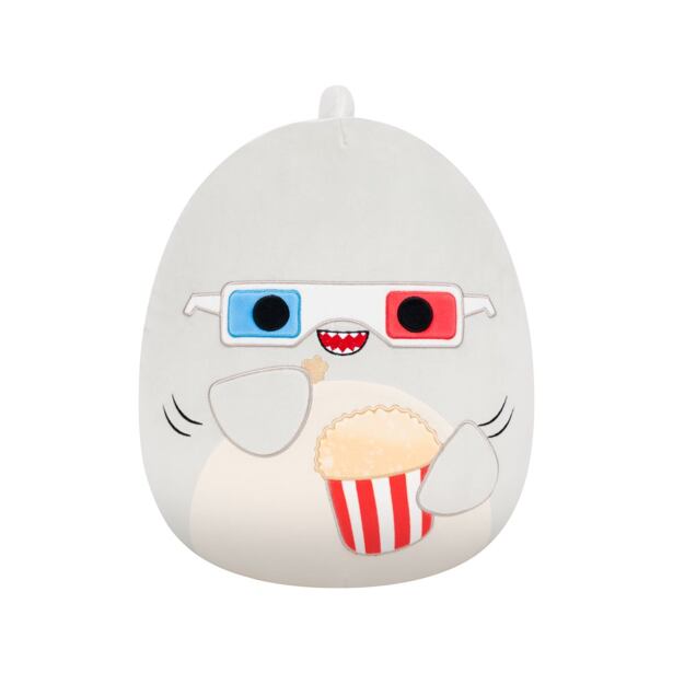 SQUISHMALLOWS Šedý žralok s popcornem - Gordon, 35 cm