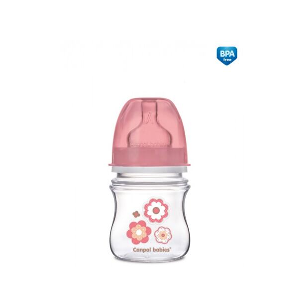 CANPOL BABIES Láhev se širokým hrdlem NEWBORN BABY 120ml béžová