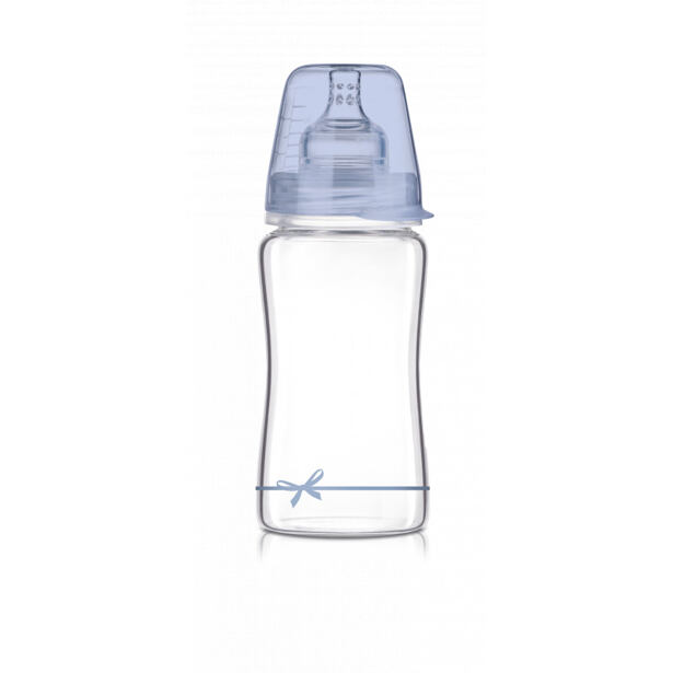 LOVI Lahev skleněná 250 ml BABY SHOWER kluk