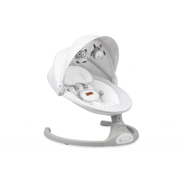 MoMi Elektrické houpátko KENANI  světle šedá