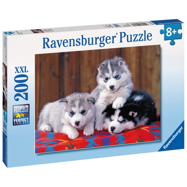 Ravensburger Štěňata Husky Puzzle 200 XXL dílků