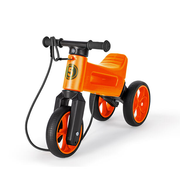 FUNNY WHEELS Odrážedlo Rider SuperSport oranžové 2v1+popruh,