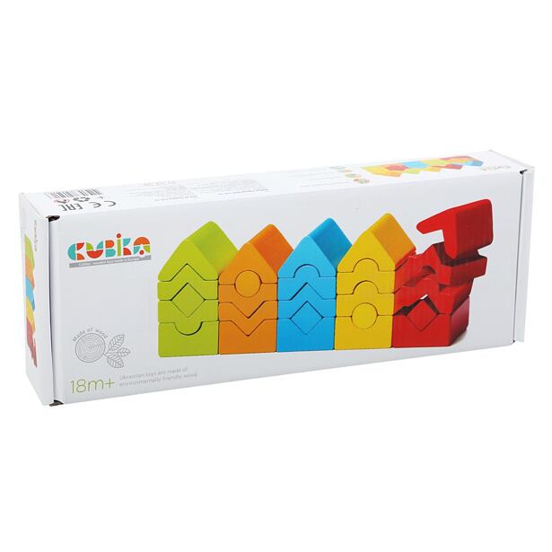 Cubika Sada 5 věží LD-13 - dřevěná skládačka 25 dílů