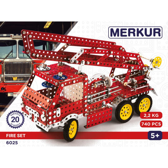 Merkur Fire Set, 708 dílů, 20 modelů