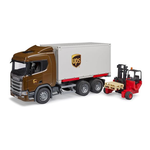 Bruder Nákladní auto SCANIA - přepravník UPS, vozík