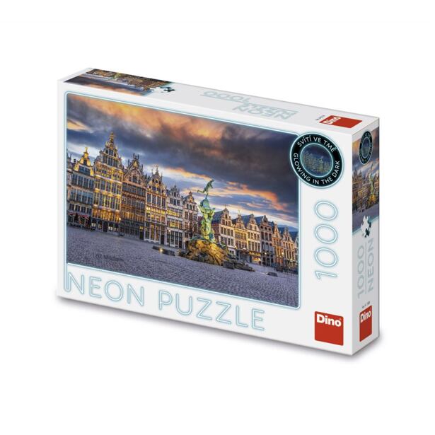Dino Bouře nad Antverpami Puzzle 1000 dílků neon