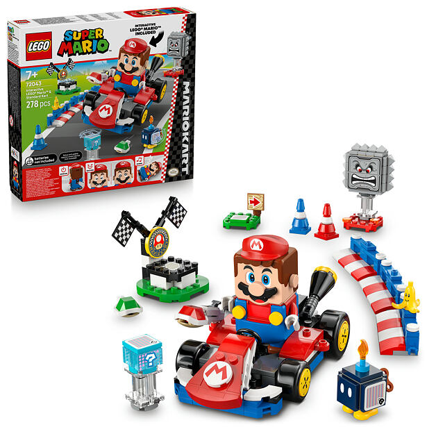 LEGO® Super Mario™ 72043 Mario Kart™ – Interaktivní LEGO® Mario™ a Standard Kart