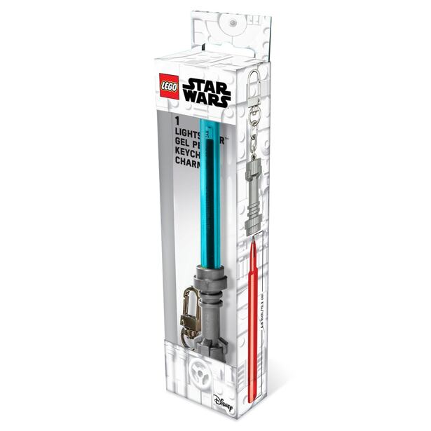 LEGO Star Wars gelové pero Světelný meč s klipem - azurové