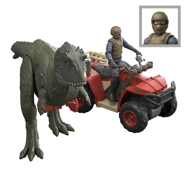 Jurassic World Útok dinosaura s vozidlem a figurkou