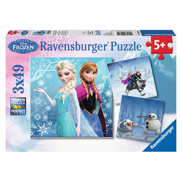 Ravensburger Ledové království Puzzle 3x49 dílků