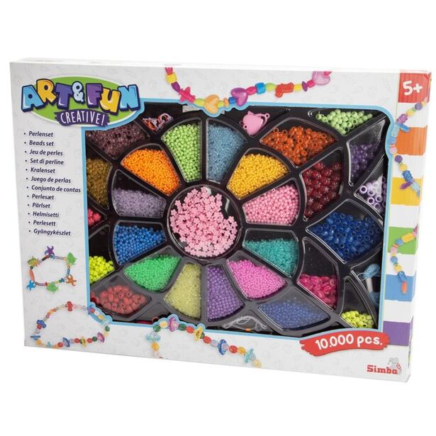 Simba Art&Fun Dárková sada korálků, 10000 ks, vč. příslušenství