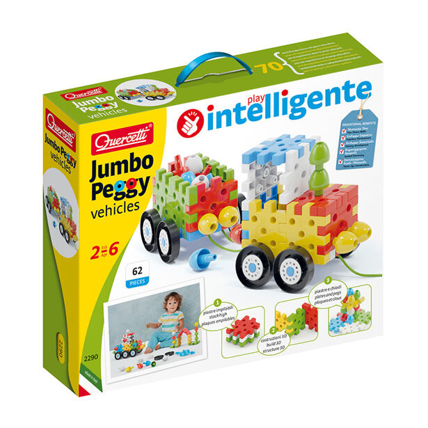Quercetti Jumbo Peggy Vehicles – Stavebnice pro nejmenší